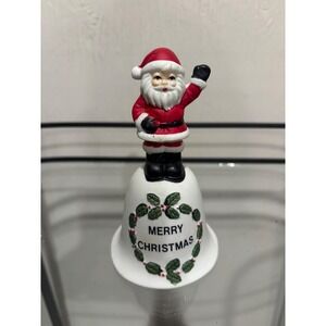 Vintage 1986 Christmas Around The World Santa Bell Merry Christmas Santa's Back
